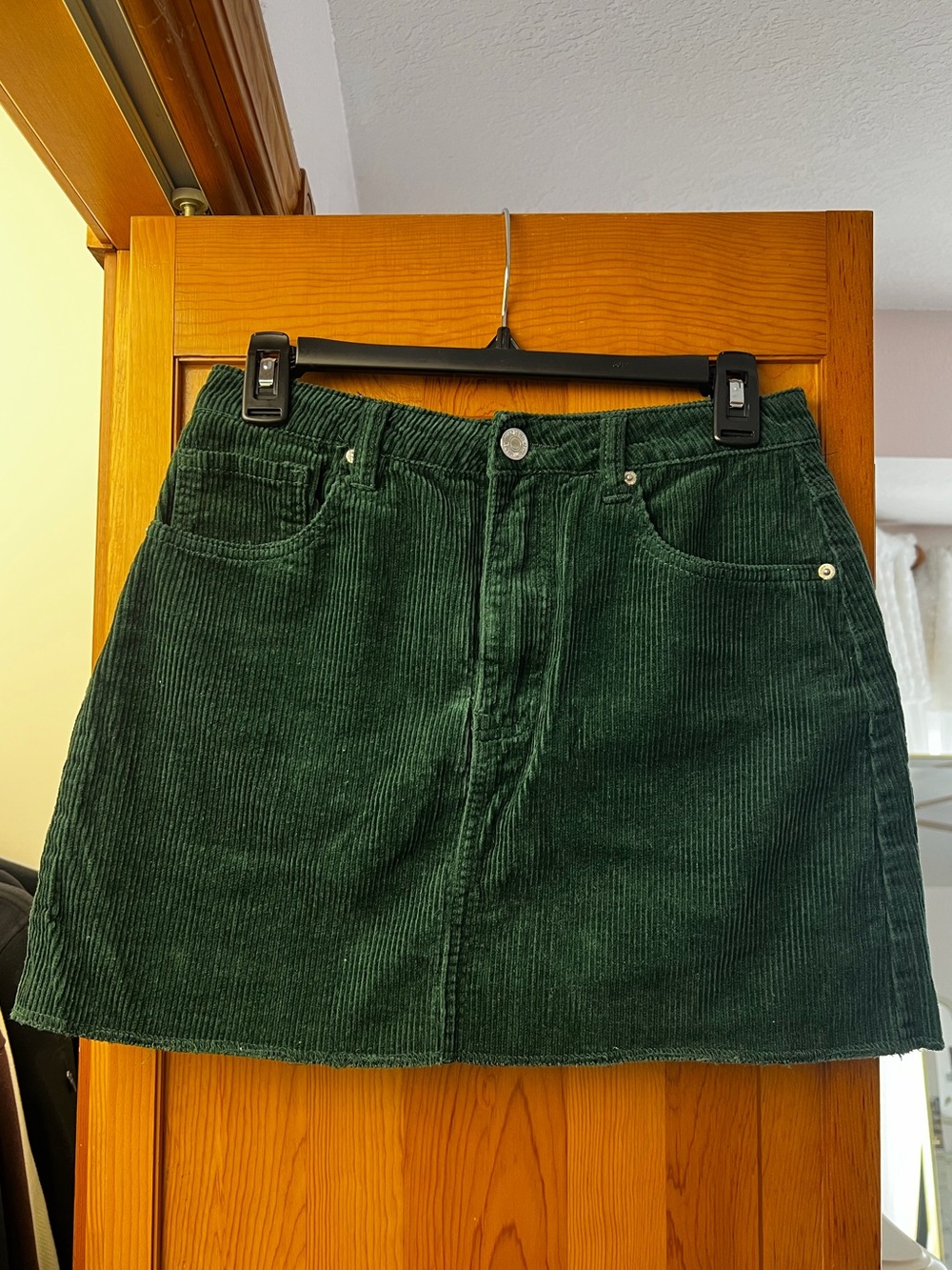 Forever 21 Dark Green Corduroy Mini Skirt